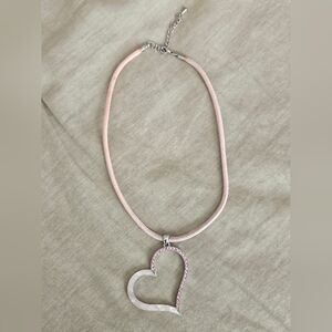 Pink Heart Pendant Necklace